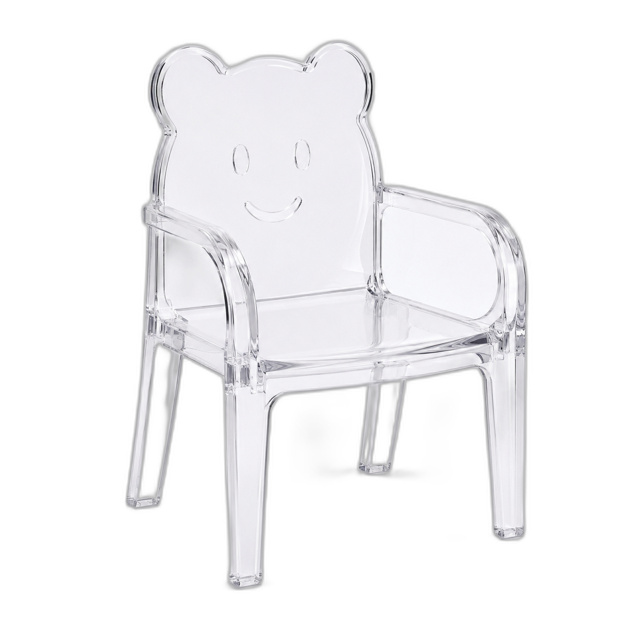 Kids acrylic chairs — scaled-down transparent chairs